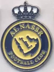 футбол.клуб Аль-Наср (Сауд.Аравія)2 важмет/Al-Nassr FC,Saudi Arabia football pin