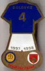 Футбол. Знак Динамо Киев - Арсенал Лондон 1998 Головко