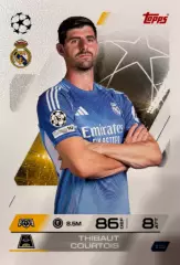 Футбол. Карточка Тибо Куртуа Реал, Атлетико Мадрид, Челси Лига Чемпионов 2025-26