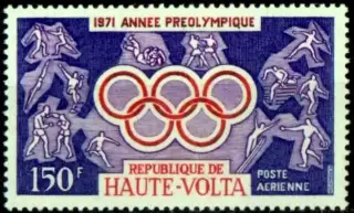 Марки, Верхняя Вольта, Спорт, Предолимпийский 1971 год.